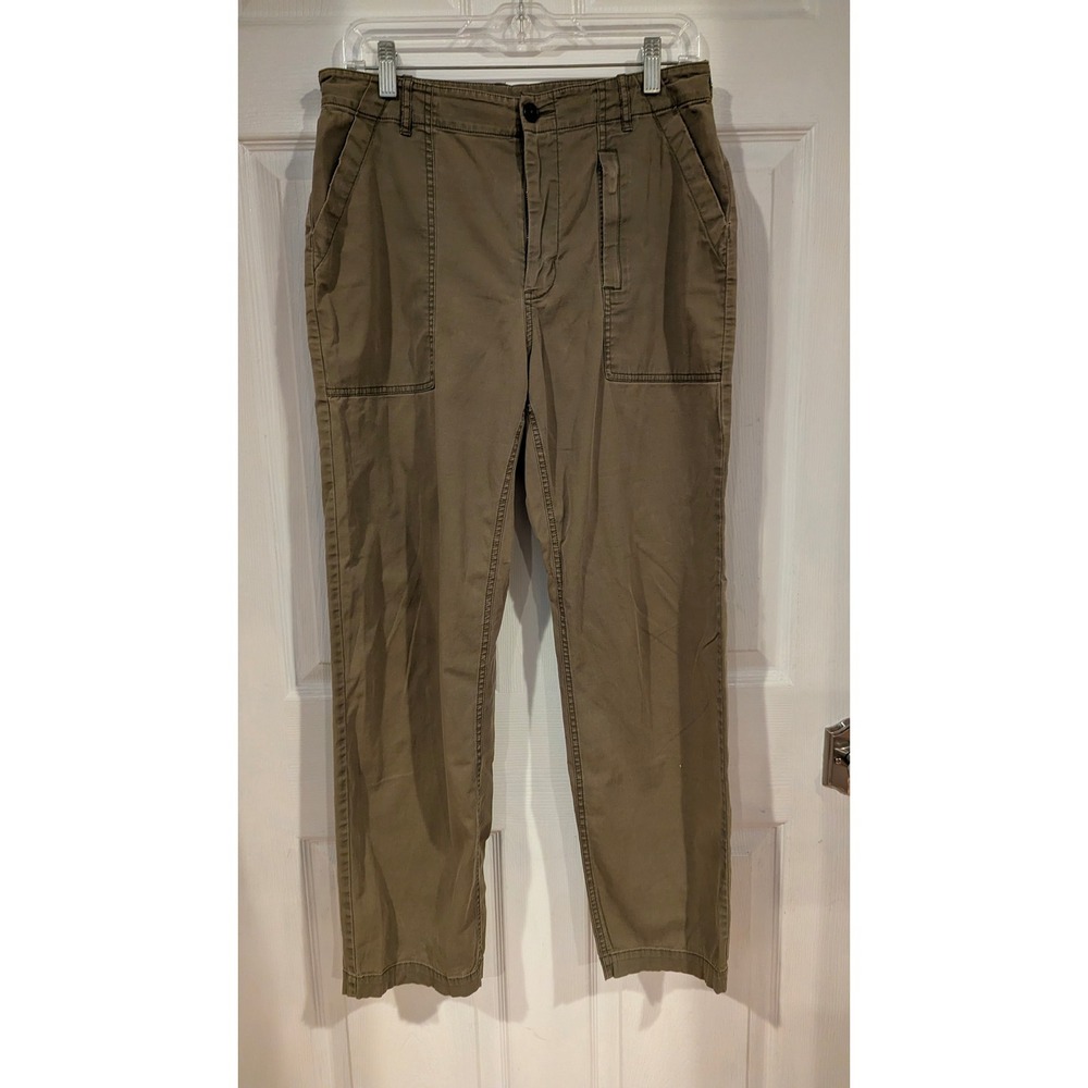 LA VIE Rebecca Taylor Olive Utility Cargo Pants Size 28 Workwear Chic